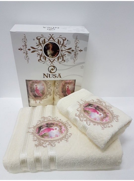 Набор полотенец Nusa Прованс (50x90/70x140) кремовый